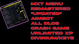 UPDATED MXT REMASTERED  UNLOCK ALLMPZMDLCS  UNLIMITED CRYPTOKEYS AND DIVINIUM  CRASH GAME [upl. by Ainessey]