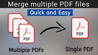 How to merge PDF files into one  To combine PDF files on windows [upl. by Yanahc]