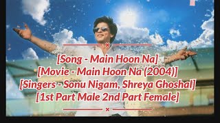 Main Hoon Na 2004 sonunigam shreyaghoshal SECONDLOVE29 song vairalvideo tranding romantic [upl. by Airotel]