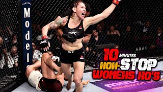 10 Minutes of Nonstop Womens KOs in MMA Boxing Kickboxing amp Bare Knuckle 2024 [upl. by Brooks233]