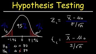 Hypothesis Testing Problems  Z Test amp T Statistics  One amp Two Tailed Tests 2 [upl. by Adnawt]