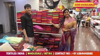 Low Price Saree Collection  Textiles India Purasawalkam  Wholesale Saree Shop In Chennai [upl. by Castra500]