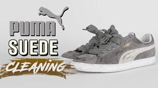 How to Clean Suede Pumas Tutorial [upl. by Cristen]