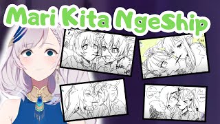 Reine menggambar HoloID ship pocky day Hololive ID Clip [upl. by Nilyaj]