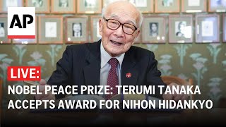 2024 Nobel Peace Prize LIVE Terumi Tanaka accepts award on behalf of Nihon Hidankyo [upl. by Eira159]