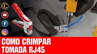 COMO CRIMPAR TOMADAS RJ45 EM CABO DE REDE 3 FERRAMENTAS INCRÍVEIS 😉 [upl. by Hilario]