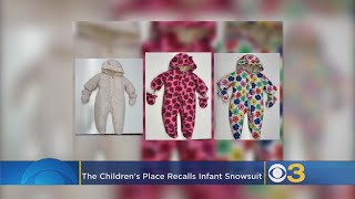 The Childrens Place Recalls Infant Snowsuits Over Choking Hazards [upl. by Nnaillek]