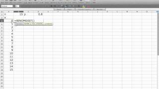 Computing the Binomial Distribution with Excel [upl. by Mcclelland]