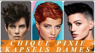 Chique pixie kapsels dames 2018 [upl. by Turpin805]