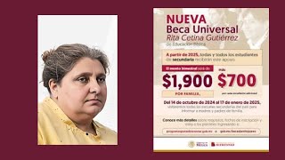 Cómo inscribirse en la Nueva Beca Universal Rita Cetina Gutiérrez Nivel Basico 2024  2025 [upl. by Eilloh139]