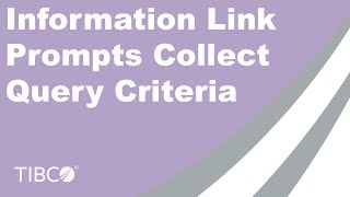 TIBCO Spotfire  Information Link Prompts Collect Query Criteria [upl. by Rita697]