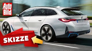 BMW i4 Touring 2021  So könnte die KombiVersion des i4 aussehen  Skizze [upl. by Zeph]