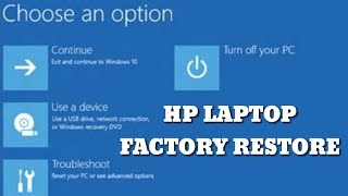 How to factory reset your HP laptop ll factory reset ll original windows factory reset [upl. by Land]