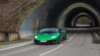 Cars Accelerating Nurburgring Tunnel  Huracan Performante Novitec 488 BMW M etc [upl. by Kristoffer]