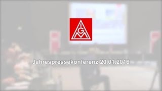 IG Metall Jahrespressekonferenz 2016 [upl. by Sapowith]