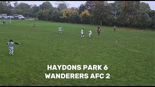 Haydons Park 6 Wanderers AFC 2  Southern Sunday Football League Division 9  201024 [upl. by Karl]