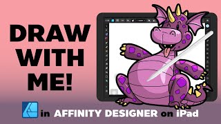 Affinity Designer on iPad  Draw With me [upl. by Acinorahs]