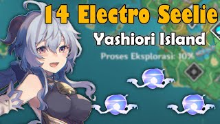 14 Electro Seelie Location  Lokasi Electro Seelie Yashiori Island Inazuma  Genshin Impact [upl. by Clotilde2]