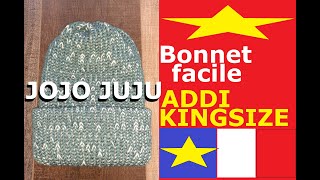 COMMENT TRICOTER UN BONNET FACILE ADDI EXPRESS KINGSIZE 2020 [upl. by Odnomar]