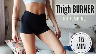 15 min BURN THIGH FAT WORKOUT NO JUMPING TO SLIM INNER THIGHS amp LEGS [upl. by Carvey366]