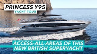 Princess Y95 yacht tour  Access all areas of this new British superyacht  MBY [upl. by Laurella]