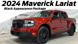 2024 Ford Maverick  Red Lariat Black Appearance Package Review [upl. by Loralee]