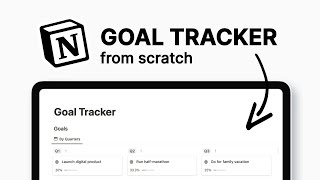 Build a Goal Tracker from scratch  Notion Tutorial [upl. by Brodsky]