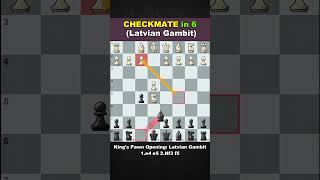 CHECKMATE in 6 Latvian Gambit [upl. by Alletneuq590]