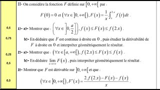 Fonction definie par integral Exercice 6 [upl. by Aneez]