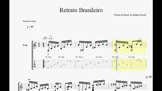 Retrato Brasileiro  Baden Powell  Partitura amp Tablatura [upl. by Levesque]