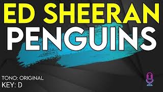 Ed Sheeran  Penguins  Karaoke Instrumental [upl. by Lenrad612]