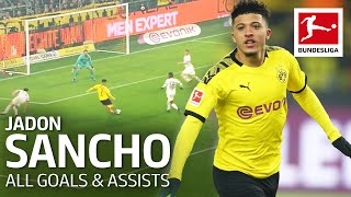 Jadon Sancho  All Goals and Assists 201920 [upl. by Nnylkoorb675]