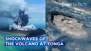 Shockwaves of the Submarine Volcano in Tonga [upl. by Calista]