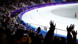 Olympics PyeongChang 2018  Speed Skating MEN 10000m  SeungHoon Lee Final Lap Arrivals [upl. by Dannie22]