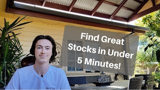 How to Find Great Stocks in Under 5 Minutes  Stock Screeners [upl. by Manton51]