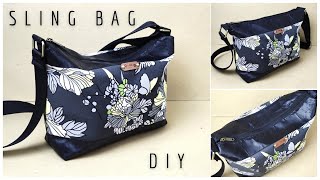 How To Make Simple Sling Bag  How To Make a Simple Shoulder Bag [upl. by Aissatan]