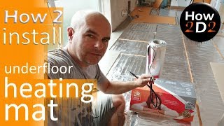 How to lay down an underfloor heating mat How to install Prowarm under wood mat [upl. by Ellerehc]