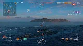 WoWs Legends  Muavenet is Deadly with only 99 HP left [upl. by Hardigg884]