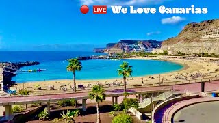 Gran Canaria Live 🔴 Today Exploring Amadores Beach and Puerto Rico [upl. by Nameerf]