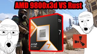 AMD Ryzen 7 9800x3d Rust Benchmark  7800x3d vs 9800x3d  Day 1 Unscientific Rushed Test [upl. by Kat]