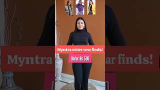 Myntra winter wear haul under Rs 500  jackets amp sweaters for women jacket sweater winter haul [upl. by Aicilana]