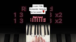 Play This Romantic Melody in seconds Easy Piano Tutorial piano pianotutorial [upl. by Nennarb585]