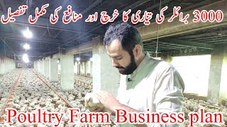 Broiler Chicken farming in Pakistan  3000 broiler feasibility  Poultry farm business plan [upl. by Lohse]