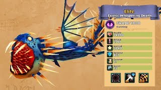 Exotic Whispering Death Grade 1000  PvP Elite Dragon Brawl  Dragons Rise of Berk [upl. by Fidele]