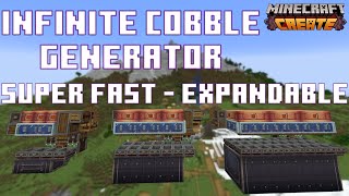 The STRONGEST Cobblestone Farm  Minecraft Create Mod 51 [upl. by Norym765]