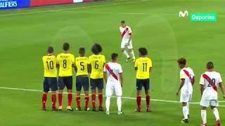 Perú 1  1 Colombia Revive el gol de Paolo que nos puso en el repechaje [upl. by Conlen]