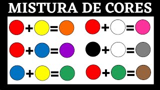 Mistura de Cores e Formar outras Cores  Mistura de cores e Resultados [upl. by Karlen]