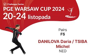 10 Daria DANILOVA Michel TSIBA NED P FS PGE Warsaw Cup 2024 [upl. by Kcaz]