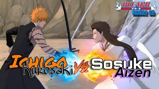 ichigo kurosaki vs sosuke Aizen full fight  Bleach Mobile 3D gameplay  The final getsuga tenshou [upl. by Kammerer106]