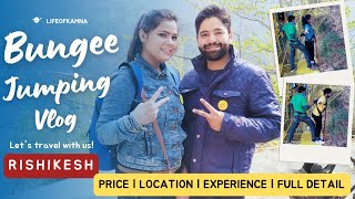 Bungee jumping for the first time😯  Adventure in Rishikesh  Bungee jumping full details [upl. by Willette]